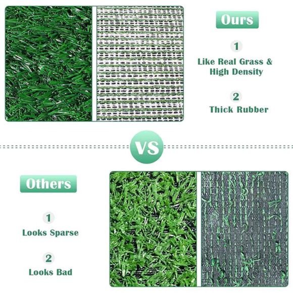 Dog Grass Pad with Tray, Large Dog Litter Box w/ 2 Fake Pee Grasses - 20" x 30" - Picture 6 of 6